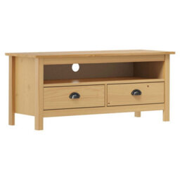 Berkfield Rustic Tv Cabinet Hill Range Honey Brown 110X40X47 Cm Solid Pine Wood - thumbnail 2