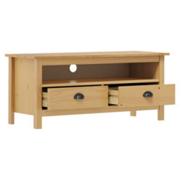 Berkfield Rustic Tv Cabinet Hill Range Honey Brown 110X40X47 Cm Solid Pine Wood - thumbnail 3