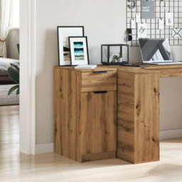 Berkfield Desk Cabinet Artisan Oak 33X50X75 Cm Engineered Wood - thumbnail 3
