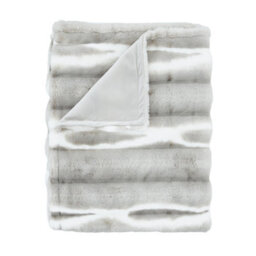 Catherine Lansfield Flint Cosy Faux Fur 130X170 Cm Blanket Throw Silver Grey - thumbnail 6