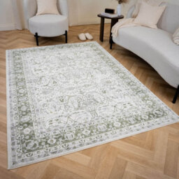 The Rugs Montana Green Traditional Area Rug And Runner Soft Durable Pet Friendly Easy To Clean Living Room Bedroom 4070Grn - thumbnail 2