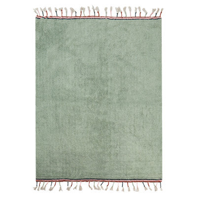 Beliani Kids Rug Caparli Light Green 140 X 200 Cm Cotton - image 1