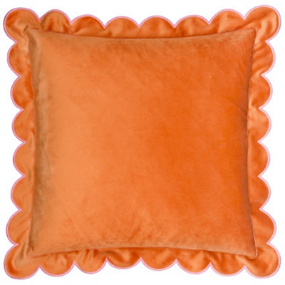 furn. Furn Lil Scallop Velvet Feather Filled Cushion - image 1