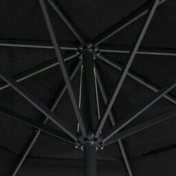 Berkfield Outdoor Parasol With Aluminium Pole 500 Cm Black - thumbnail 5