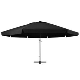 Berkfield Outdoor Parasol With Aluminium Pole 500 Cm Black - thumbnail 2