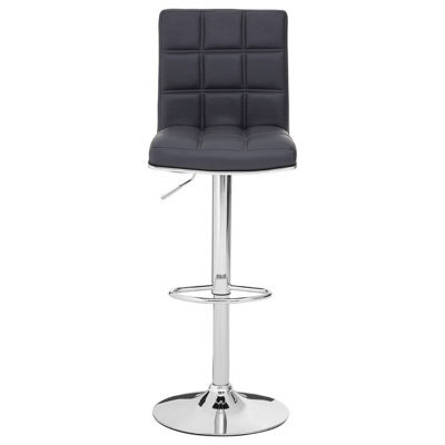 Orsina Grey Faux Leather Bar Chair, Backrest Breakfast Bar Chair, Footrest Living Bar Chair Kitchen - image 1