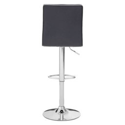 Orsina Grey Faux Leather Bar Chair, Backrest Breakfast Bar Chair, Footrest Living Bar Chair Kitchen - thumbnail 4