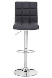 Orsina Grey Faux Leather Bar Chair, Backrest Breakfast Bar Chair, Footrest Living Bar Chair Kitchen - thumbnail 7