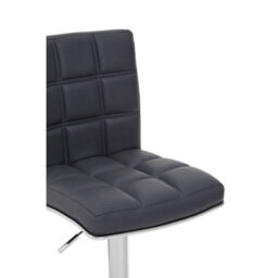 Orsina Grey Faux Leather Bar Chair, Backrest Breakfast Bar Chair, Footrest Living Bar Chair Kitchen - thumbnail 5