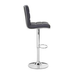 Orsina Grey Faux Leather Bar Chair, Backrest Breakfast Bar Chair, Footrest Living Bar Chair Kitchen - thumbnail 3