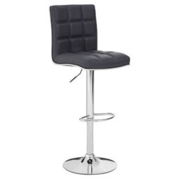 Orsina Grey Faux Leather Bar Chair, Backrest Breakfast Bar Chair, Footrest Living Bar Chair Kitchen - thumbnail 2