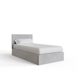 Gfw End Lift Ottoman Bed 90Cm Velvet Charcoal Grey Single - thumbnail 5