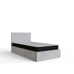 Gfw End Lift Ottoman Bed 90Cm Velvet Charcoal Grey Single - thumbnail 4