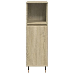 Berkfield Bathroom Cabinet Sonoma Oak 30X30X100 Cm Engineered Wood - thumbnail 4