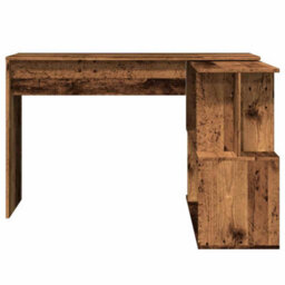 Berkfield Corner Desk Old Wood 200.5X50X76 Cm Engineered Wood - thumbnail 4