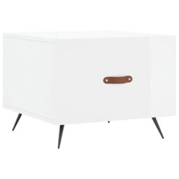 Berkfield Coffee Table High Gloss White 50X50X40 Cm Engineered Wood - thumbnail 2
