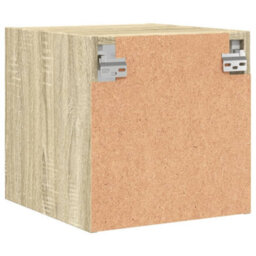 Berkfield Bedside Cabinets With Glass Doors 2 Pcs Sonoma Oak 35X37X35 Cm - thumbnail 9