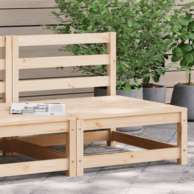 Walplus Garden Sofa Armless 70X70X67 Cm Solid Wood Pine - image 1