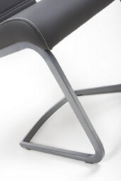 Chelsea Grey Leather Effect Cantilever Dining Chair - Chrome Legs - thumbnail 8