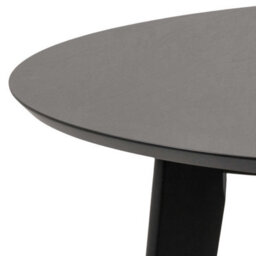 Wyld Haus Krakow Round Dining Set Black Table With Oak Veneer Top And 4 Chairs - thumbnail 5