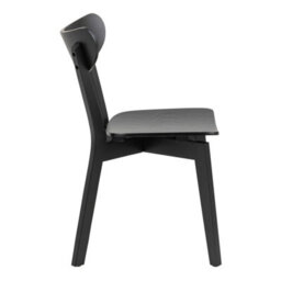 Wyld Haus Krakow Round Dining Set Black Table With Oak Veneer Top And 4 Chairs - thumbnail 7