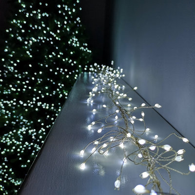 Samuel Alexander 430 Led 2.7M Premier Christmas Outdoor 8 Function Garland Wire Lights Cool White - image 1