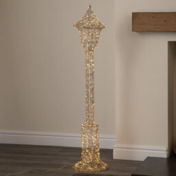 Samuel Alexander 1.2M Gold Elegance Twist Christmas Lamp Post Decoration With Leds - thumbnail 3