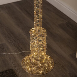 Samuel Alexander 1.2M Gold Elegance Twist Christmas Lamp Post Decoration With Leds - thumbnail 7