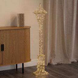Samuel Alexander 1.2M Gold Elegance Twist Christmas Lamp Post Decoration With Leds - thumbnail 1