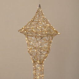 Samuel Alexander 1.2M Gold Elegance Twist Christmas Lamp Post Decoration With Leds - thumbnail 5