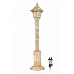 Samuel Alexander 1.2M Gold Elegance Twist Christmas Lamp Post Decoration With Leds - thumbnail 9