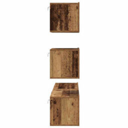 Berkfield Tv Cabinet Set 4 Pcs Old Wood 80 X 30 X 30 Cm Engineered Wood - thumbnail 8