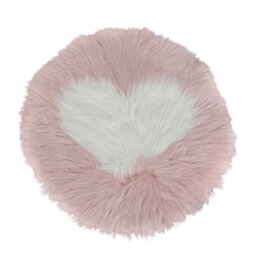 Living And Home Pink Round Soft Shaggy Area Rug Kids Rooms Decor Indoor Floor Rugs Dia 60 Cm - thumbnail 3