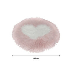 Living And Home Pink Round Soft Shaggy Area Rug Kids Rooms Decor Indoor Floor Rugs Dia 60 Cm - thumbnail 5