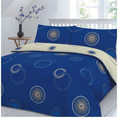 Homes & Linen Eden Circles Printed Duvet Quilt Cover Bedding Set