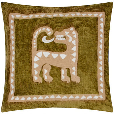 Wylder Dynasty Tiger Embroidered Chenille Cushion Cover - image 1