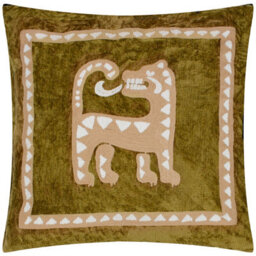 Wylder Dynasty Tiger Embroidered Chenille Cushion Cover - thumbnail 1