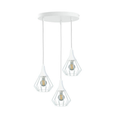 Luminosa Lighting Luminosa Selene Cluster Pendant Ceiling Light White 3X E27 - image 1