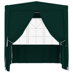 Walplus Professional Party Tent Garden Gazebo Canopy With Side Walls 2.5X2.5 M Green 90 G/mâ² - thumbnail 2