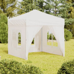 Walplus Folding Party Tent Garden Gazebo Canopy With Sidewalls White 2X2 M - thumbnail 1