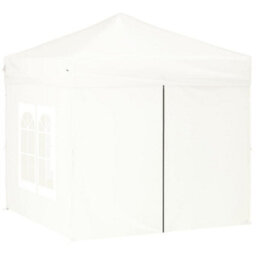 Walplus Folding Party Tent Garden Gazebo Canopy With Sidewalls White 2X2 M - thumbnail 3