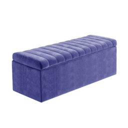 Safar 137Cm Wide Ottoman Storage Box - Blue Naples Ottoman Box With Storage - thumbnail 4