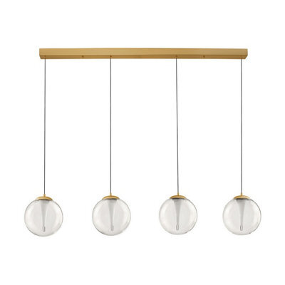 Luminosa Lighting Luminosa Galeo Bar Pendant Ceiling Light Clear, Sandy Gold Triac Dimmable Led 25W 1765Lm 3000K - image 1