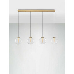 Luminosa Lighting Luminosa Galeo Bar Pendant Ceiling Light Clear, Sandy Gold Triac Dimmable Led 25W 1765Lm 3000K - thumbnail 4