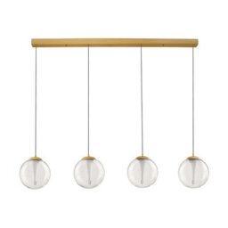 Luminosa Lighting Luminosa Galeo Bar Pendant Ceiling Light Clear, Sandy Gold Triac Dimmable Led 25W 1765Lm 3000K