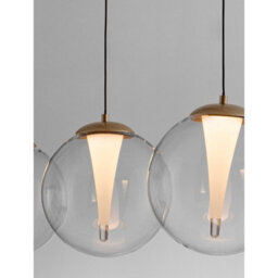 Luminosa Lighting Luminosa Galeo Bar Pendant Ceiling Light Clear, Sandy Gold Triac Dimmable Led 25W 1765Lm 3000K - thumbnail 2