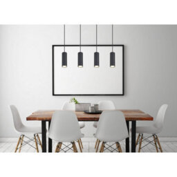Luminosa Lighting Luminosa Robby Bar Pendant Ceiling Light Matt Black 4X Gu10 - thumbnail 5