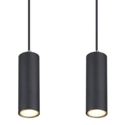Luminosa Lighting Luminosa Robby Bar Pendant Ceiling Light Matt Black 4X Gu10 - thumbnail 4