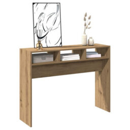Berkfield Console Table Artisan Oak 105X30X80 Cm Engineered Wood - thumbnail 3
