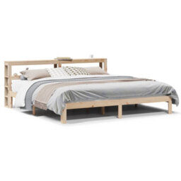 Berkfield Bed Frame With Headboard Without Mattress 200X200 Cm - thumbnail 2